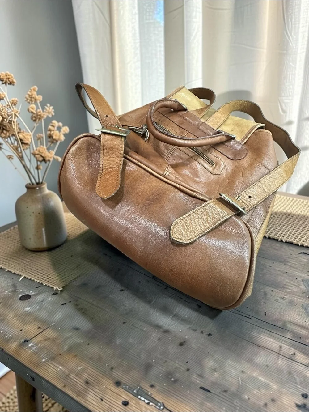 Genuine Leather Small Backpack/Handbag.